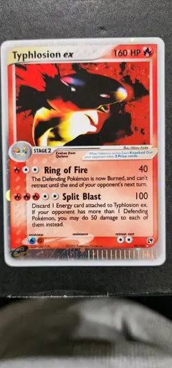 Pokemon TCG Typhlosion ex 99/100 Sandstorm Holo Crease! - Image 1