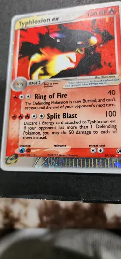Pokemon TCG Typhlosion ex 99/100 Sandstorm Holo Crease! - Image 2