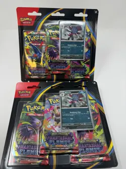 Pokemon TCG Mega Evolution Phantasmal Flames Triple Booster Pack Weavile Promo - Image 1