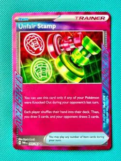 Unfair Stamp Ace Spec Rare Pokemon Twilight Masquerade 165/167 NM - Image 1