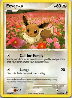 Pokemon TCG Eevee 62/100 Majestic Dawn MP - Image 1