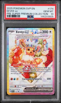 2025 POKEMON SVP EN-SV BLACK STAR PROMO #174 EEVEE EX PSA 10 - Image 1