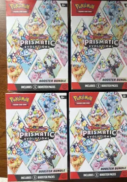Pokemon TCG Prismatic Evolutions Booster Bundle Lot Of 4 New Factory Sealed - Image 1