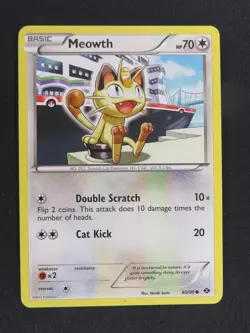 Meowth 80/99 Common Next Destinies Pokemon NM - Image 1