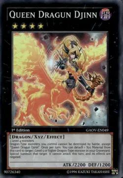 Queen Dragun Djinn 1st Ed Super Rare GAOV-EN049 Yu-Gi-Oh! - Image 1