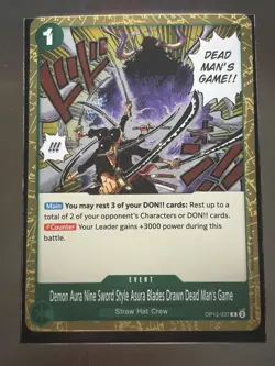 Bandai One Piece CCG Demon Aura Nine Sword Style Asura Event OP12-037 R - Image 1