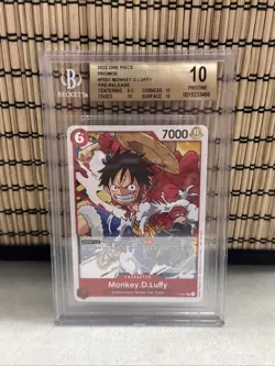 2022 One Piece Monkey.D.Luffy - Super Pre-Release P-001 - BGS 10 English - Image 1