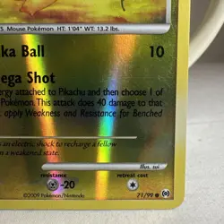 Pokemon Pikachu Card 71/99 Platinum Arceus Reverse Holo LP - Image 4