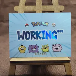 Pokemon Fan Art Forbidden Card Set #012/999 Working Piplup 3D Chase Numbered - Image 2