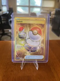 Pokemon Scarlet and Violet 151 Gold Switch Card 206/165 - Image 1