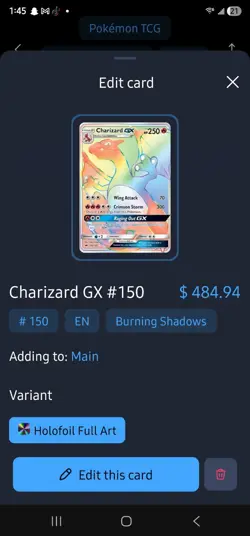 Pokemon TCG Charizard GX #150 Burning Shadows Holofoil & Lucario Card Lot - Image 3