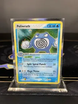 Pokemon Card Ex FireRed LeafGreen Poliwrath 11/112 2004 Non Reverse Holo DMG - Image 1