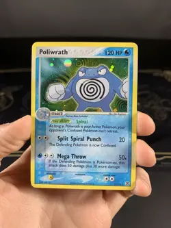 Pokemon Card Ex FireRed LeafGreen Poliwrath 11/112 2004 Non Reverse Holo DMG - Image 2