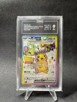 Pokemon Pikachu EX Ultra Rare Holo 219/191 Surging Sparks TAG 9 Card - Image 1
