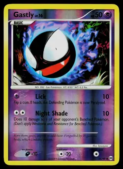 Pokemon Card - Gastly Arceus 36/99 Uncommon Reverse Holo - Image 1