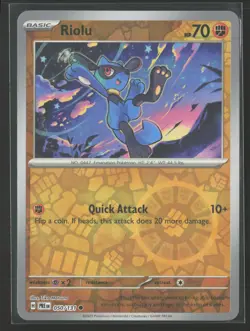 Riolu Common SV: Prismatic Evolutions 050/131 NM Pokemon Card Reverse Holo - Image 1