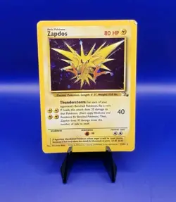 Zapdos 15/62 Fossil Set Holo Rare Pokemon Card Nintendo Pokemon TCG WOTC 1999 MP - Image 1