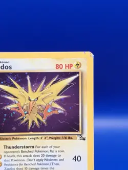 Zapdos 15/62 Fossil Set Holo Rare Pokemon Card Nintendo Pokemon TCG WOTC 1999 MP - Image 5