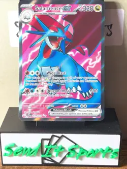Pokemon TCG Salamence EX Full Art Holo Ultra Rare Card 177/159 Journey Together - Image 1