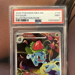 Ivysaur 134/132 IR Megas Evolutions Pokemon Card PSA 9 Mint Guard Not Included - Image 2