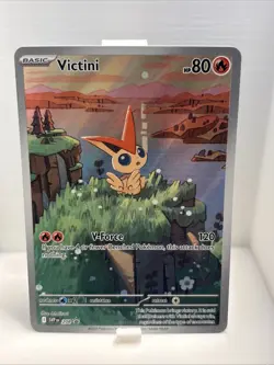 Victini IR 208 SV Black Bolt White Flare Holo Promo Card Pokemon - Image 1