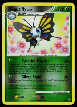 Pokemon Card - Beautifly Platinum 21/127 Rare Reverse Holo - Image 1