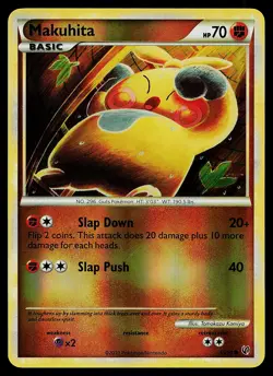 Pokemon Card - Makuhita Undaunted 55/90 Common Reverse Holo - Image 1
