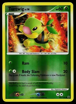 Pokemon Card - Turtwig Platinum 101/127 Common Reverse Holo - Image 1