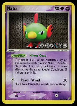 Pokemon Card - Natu Deoxys 66/107 Common Reverse Holo STAMPED - Image 1