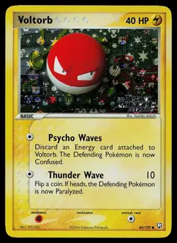 Pokemon Card - Voltorb Team Rocket Returns 80/109 Common Reverse Holo STAMPED - Image 1