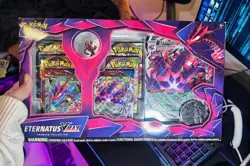Pokemon Eternatus VMAX Premium Collection Box Sealed Promo Cards 6 BOOSTERS - Image 1