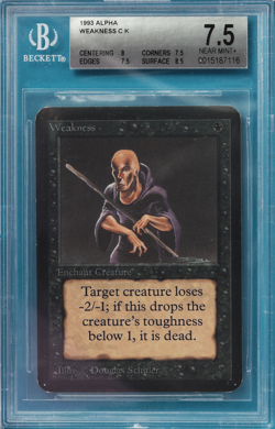 Weakness Alpha NM Common Graded BGS 7.5 CARD (0015187116) ABUGames - Image 1