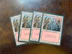 4x German Fbb Mountain • Unplayed / Mostly Clean • Basic Land • Mtg - Image 1