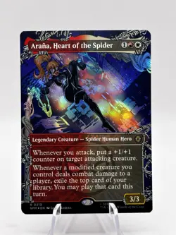 Arana, Heart of the Spider 0213 Foil Borderless Marvel's Spider-Man SPM MTG NM - Image 1