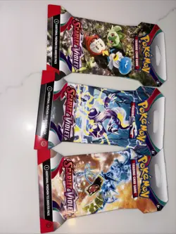 Pokemon TCG Scarlet & Violet Base Set Sleeved Booster Pack (3-Packs) New - Image 2