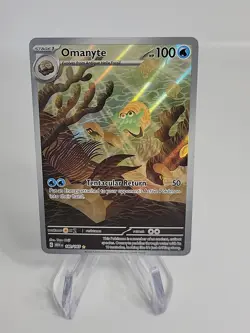 Pokemon TCG Omanyte Scarlet & Violet - 151 180/165 Holo Illustration Rare - Image 1