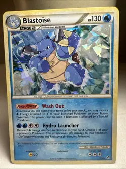 Pokemon Blastoise 13/95 Cracked Ice Holo From 2010 - Image 1