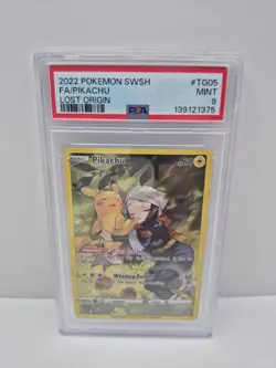 Pikachu Ultra Rare SWSH11: Lost Origin Trainer Gallery TG05/TG30 PSA 9 Pokemon - Image 1
