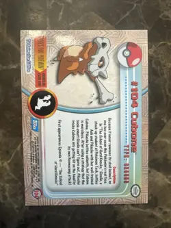 Pokemon Tv Animation Edition Series 2 Cubone #104 Foil Blue Logo 2000 LP - Image 2