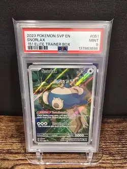 PSA 9 2023 POKEMON SVP EN-SV BLACK STAR PROMO 151 ELITE TRAINER BOX SNORLAX 051 - Image 1