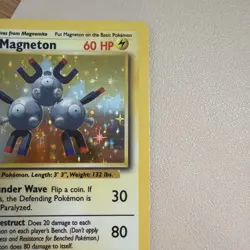 Vintage Pokemon Magneton Base Set 9/102 Holo Rare 1999-2000 LP/MP - Image 4