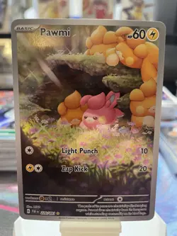 Pokemon Pawmi SV: Paldean Fates Illustration Rare Holo Electric Basic 226/091 - Image 1