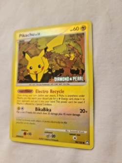 2007 Pokemon BK Promo Pikachu Reverse Holo DIAMOND & PEARL Stamped! 94/123 (LP) - Image 5