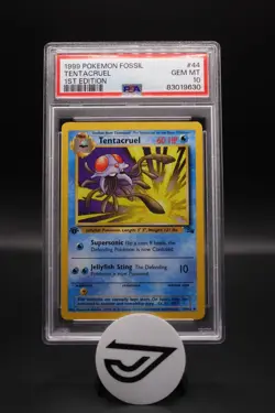 1999 POKEMON FOSSIL 1ST ED #44 TENTACRUEL PSA 10 - Image 1