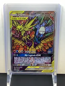 Pokemon TCG Stained Glass Bird Trio Moltres, Zapdos, Articuno (Promo SM210) - Image 1