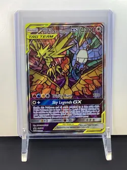 Pokemon TCG Stained Glass Bird Trio Moltres, Zapdos, Articuno (Promo SM210) - Image 4