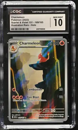 2023 Pokemon #169/165 Charmeleon Scarlet & Violet 151 CGC 10 - Image 1