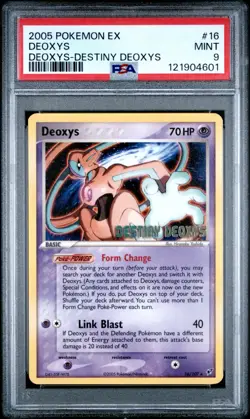 2005 Pokemon ex Deoxys Destiny Deoxys 16/107 Stamped PSA 9 - Image 1