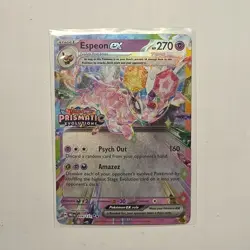 Espeon EX 034/131 Prismatic Evolutions Promo EX Holo Stamped Pokemon TCG - Image 1