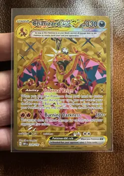 Pokemon TCG Charizard ex 228/197 Sv03: Obsidian Flames Hyper Rare Gold Near Mint - Image 3